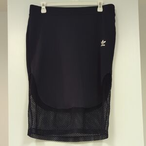 Adidas Black Skirt with Mesh Overlay